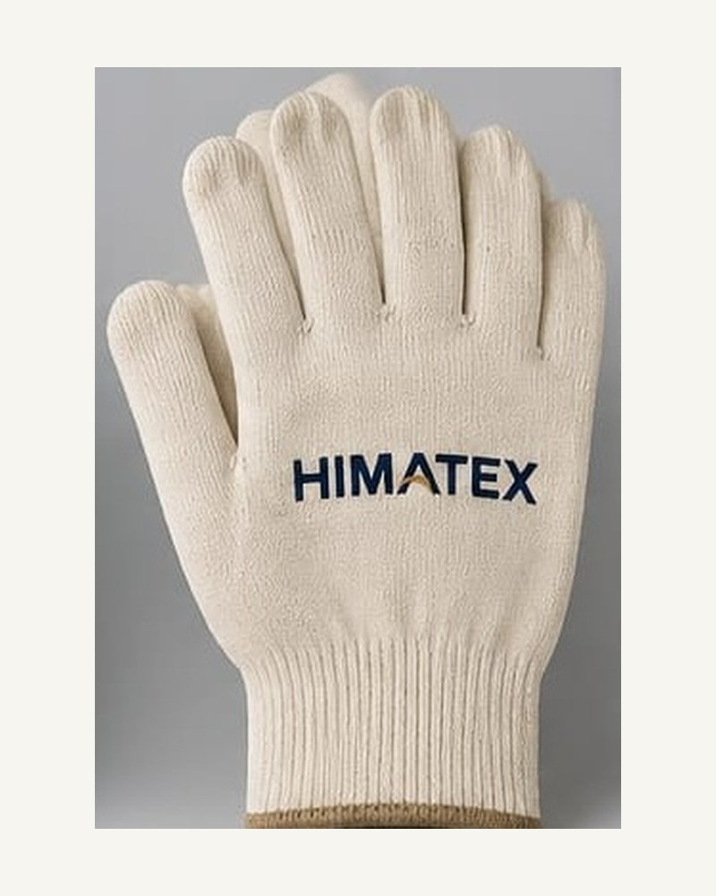 HIMATEX Natural Unbleached Cotton Knitted Gloves