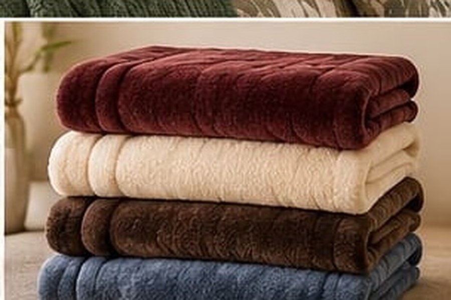 HIMATEX Ultra-Soft Sherpa & Mink Plush Blankets