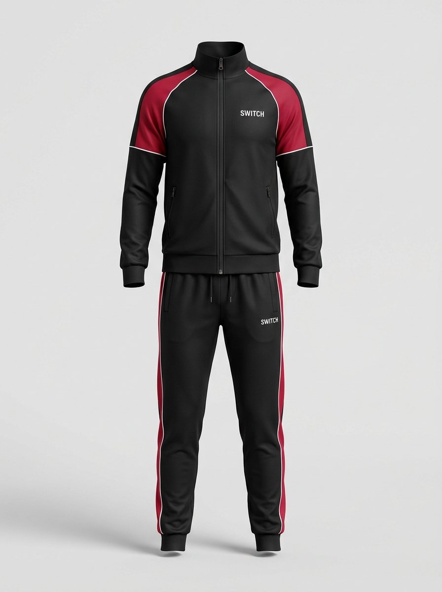 SWITCH Men's Full-Zip Athletic Tracksuit
